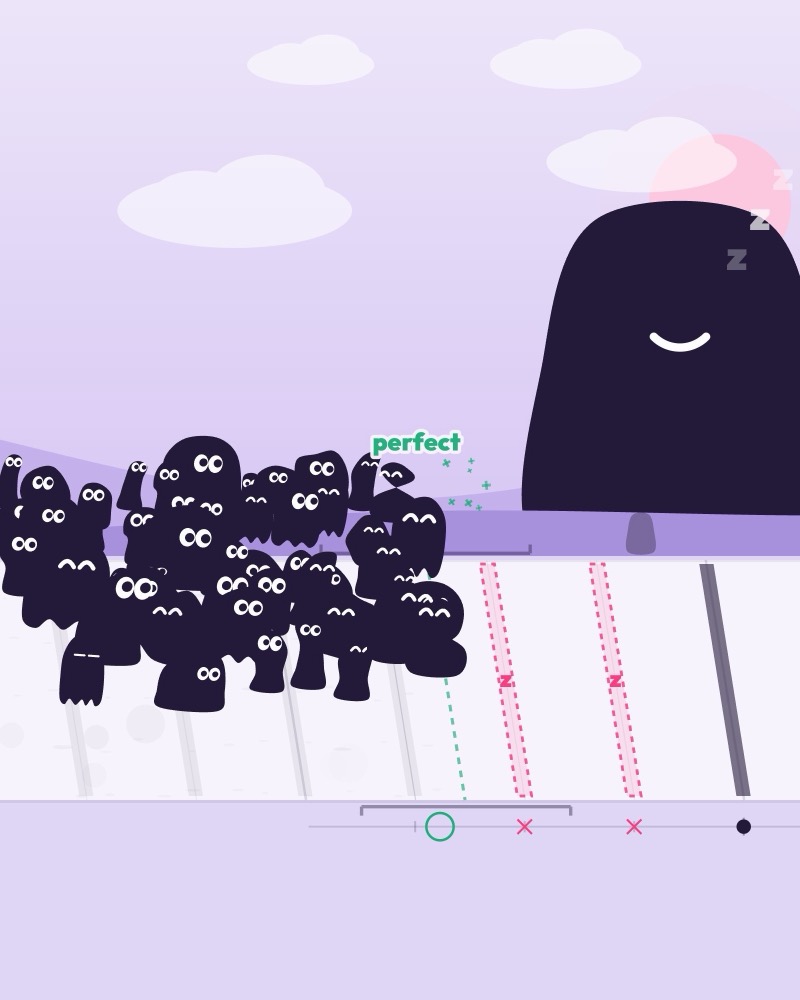 A crowd marching in step toward a sleeping giant